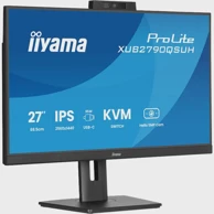 IIYAMA Monitor ProLite XUB2790QSUH-B2 27" IPS, QHD, 100Hz, HDMI/DP/USB-C, USB Hub, web kamera, crni